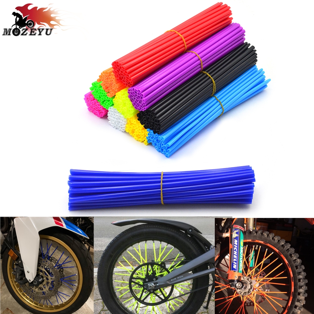 

72pcs Universal Moto Dirt Bike Enduro Off Road Wheel RIM Spoke Skins Covers FOR rmx 250 dr250 YZ WRR CR