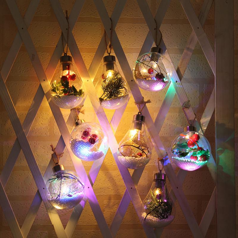 

2019 LED Christmas Bulb Hanging Lamp Suspension light Decor Xmas Tree Ornaments Christmas Home Garden Decorations