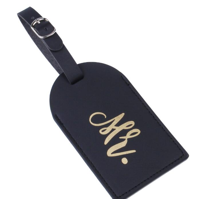 

20pcs Luggage Tag Travel Accessories Wedding Personal Style Mr&Mrs Letter Printing Pu Suitcase ID Addres Holder Baggage Bag Part