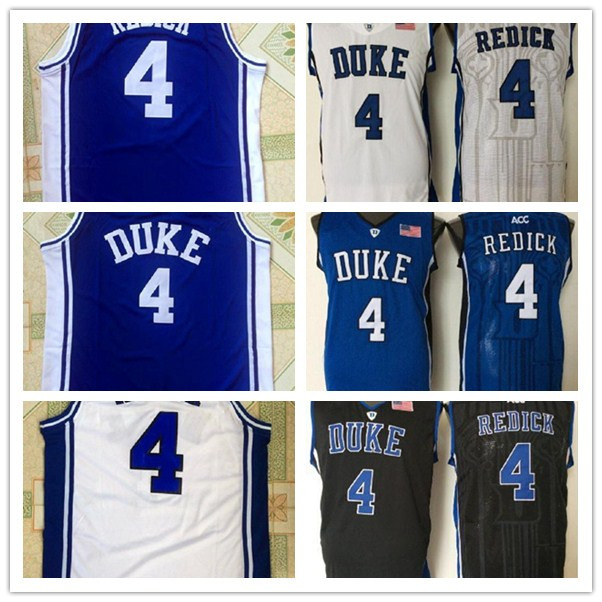

NCAA Mens Duke Blue Devils J.J. Redick #4 College Basketball Jersey 2019 Cheap White Blue Black JJ Redick Stitched Basketball Shirts -XXL, Colour 1