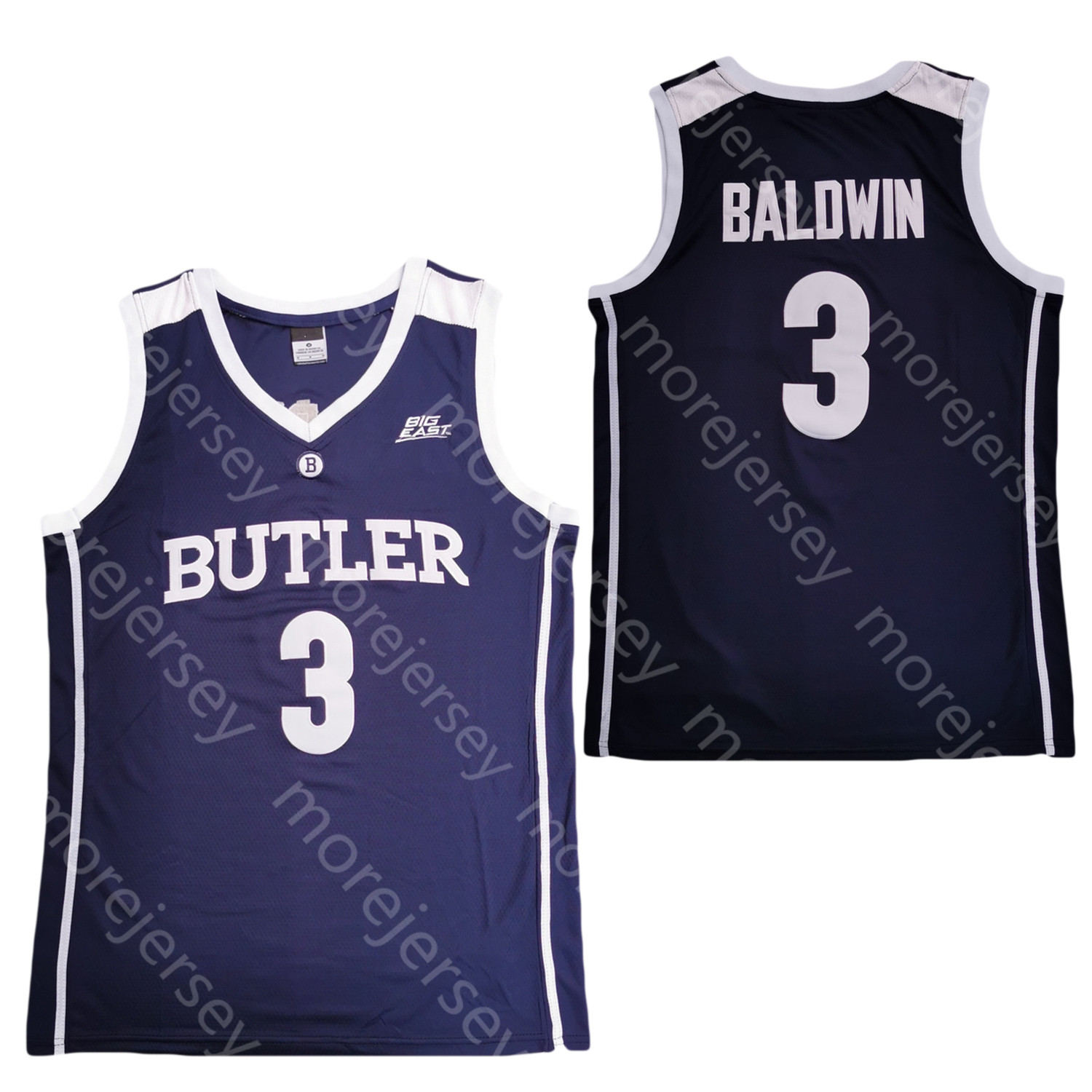 2020 Nouveau maillot de basket-ball Butler Bulldogs NCAA College 3 Kamar Baldwin entièrement cousu et brodé pour hommes, taille jeunesse