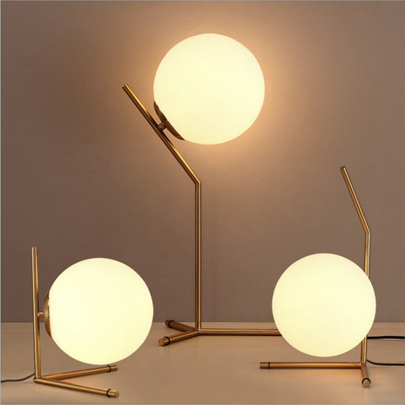 

Nordic Glass Ball Table Light Living Room Art Decoration Desk Lamp for Bedroom Study Room Bedside Table Lamps Light Fixtures