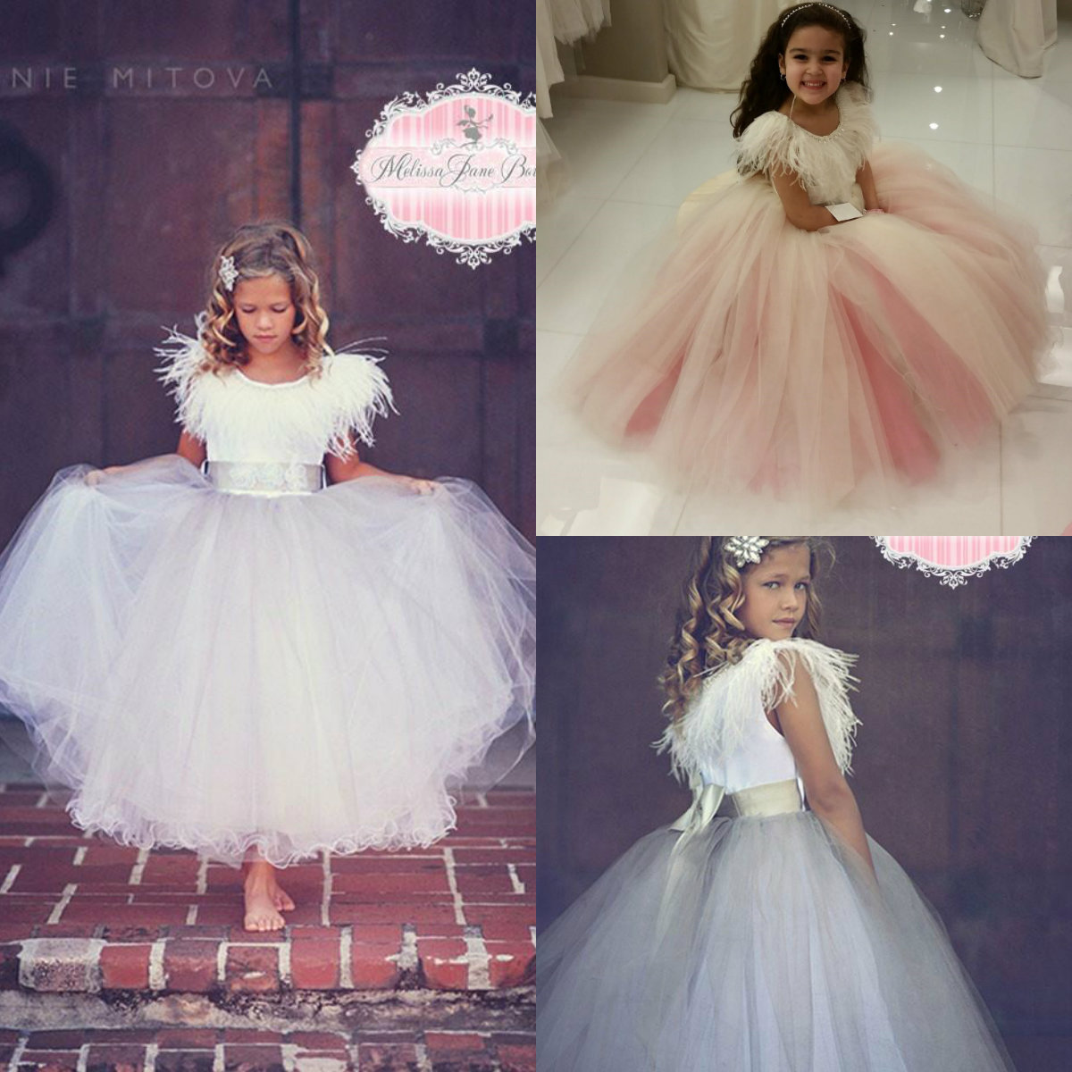 

Timeless Stunning Flower Girl Dress for Wedding Jewel Neck Luxury Feathers A Line Cute Girls Pageant Dress Custom Made Kids Formal Wear, Red