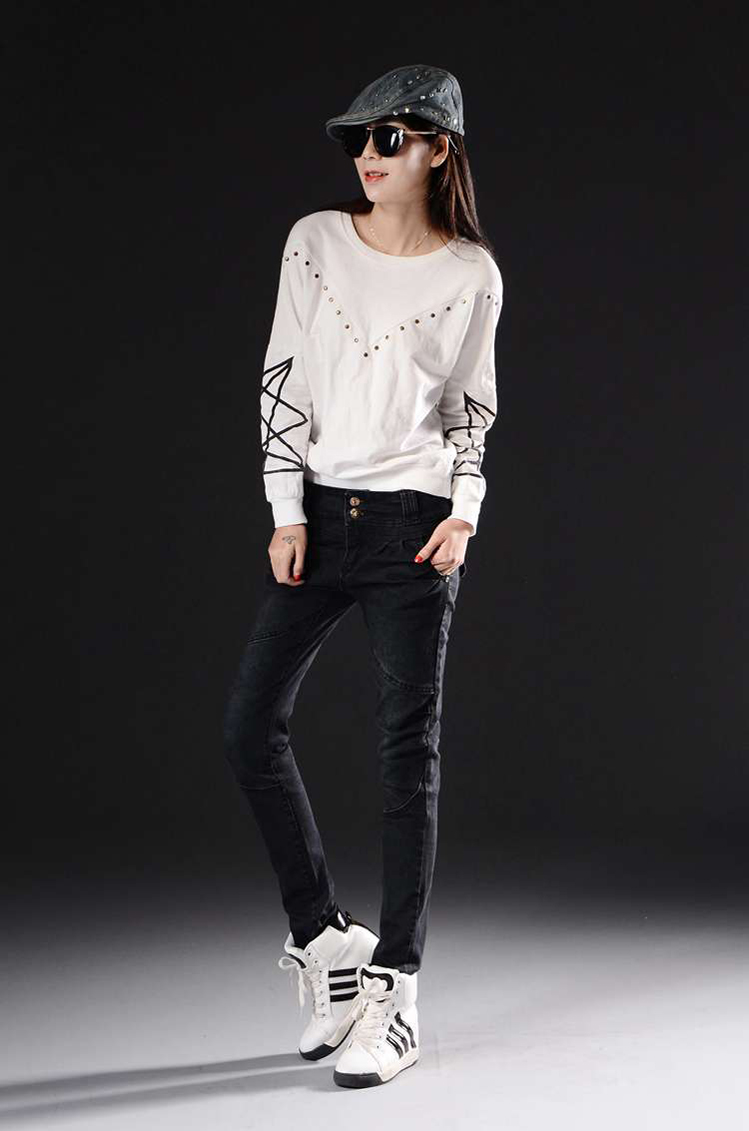 

Black Cultivate One'S Morality Show Thin Leg Pants Big Yard Stretch Pencil Pants