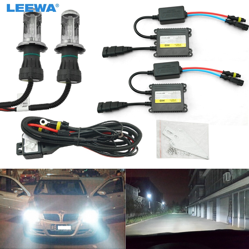 35w H4 5000k Alta Baja Beam Hid Bi-xenón H4-3 Hi-Lo Reemplazo Bombillas Luz Blanca
