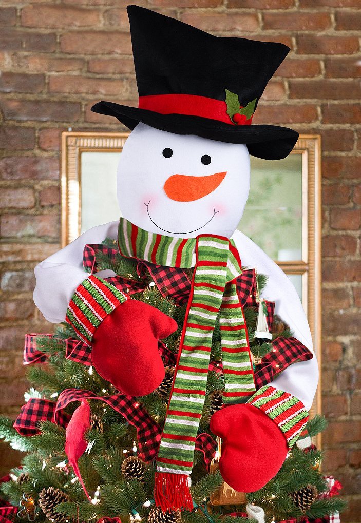 

Christmas Tree Toppers Hanging Ornaments Snowman With Scarf Hat Holiday-related Ornaments Snowman On Xmas Tree Home Decoration