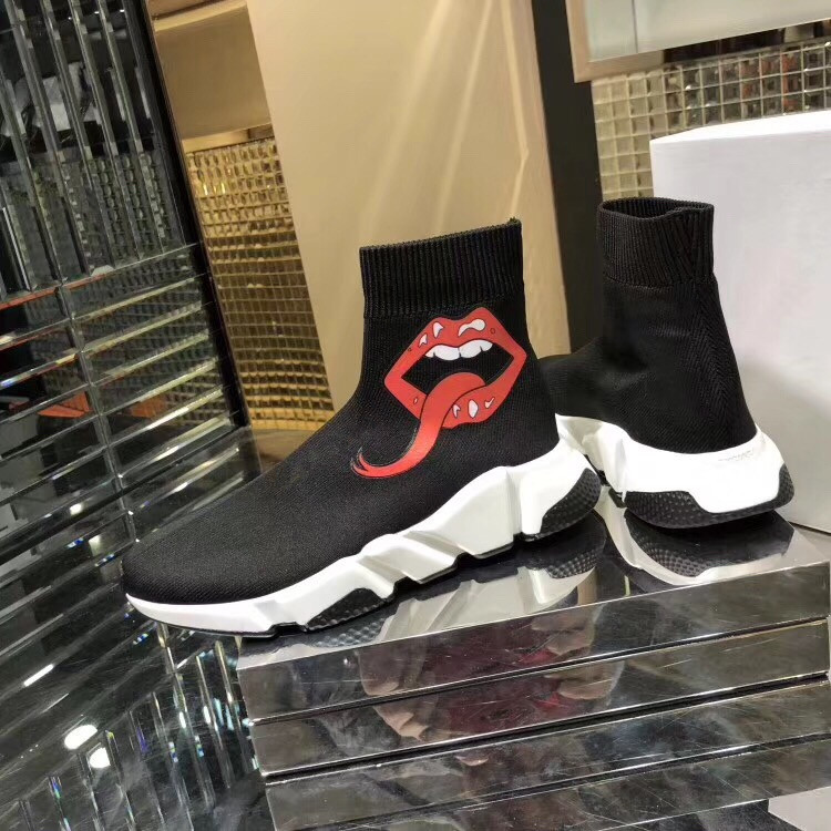 

Alexander 2021 designer men women platform shoe speed trainer sock boots socks trainers fashion casual women shoes red sneakers, Choose the color