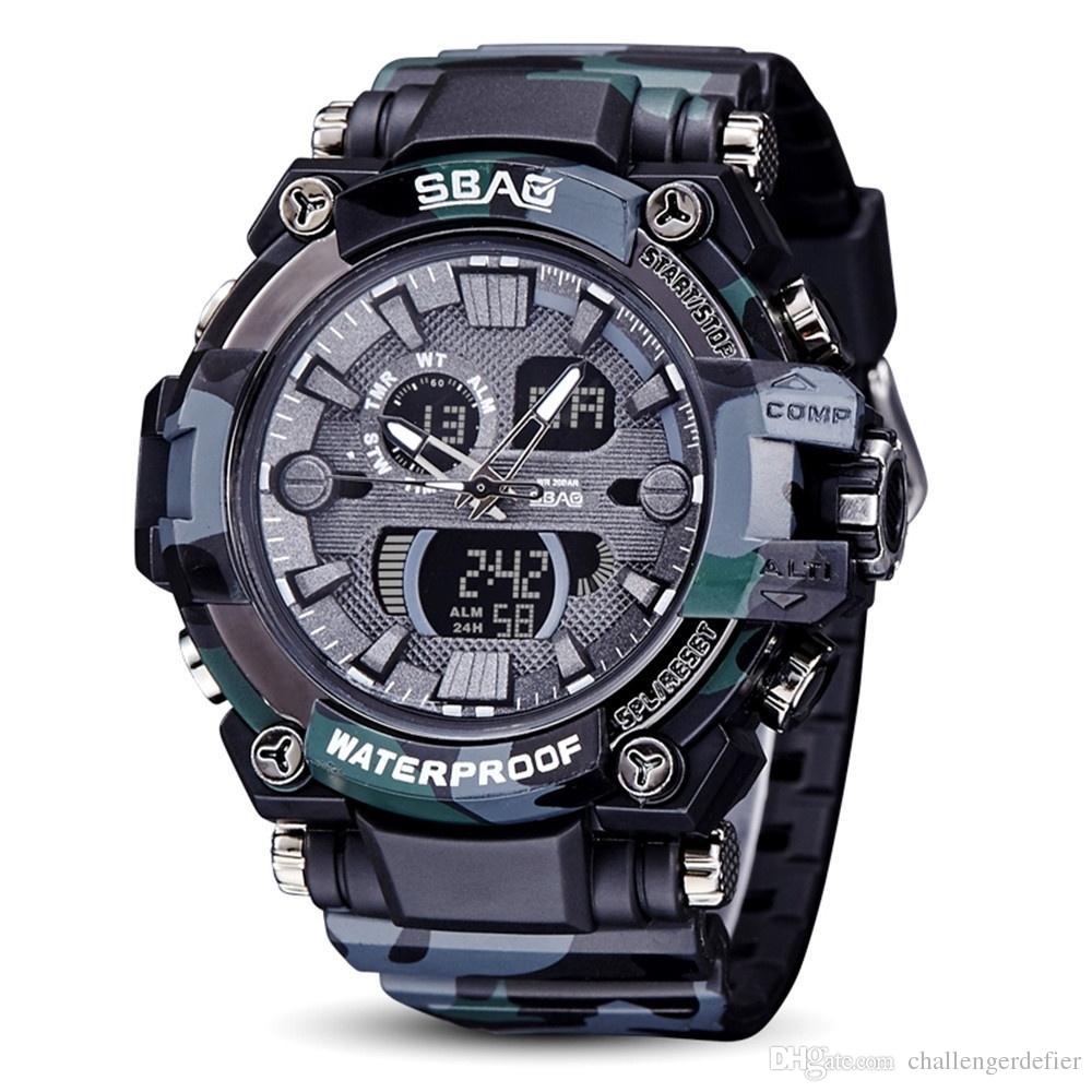 

Fashion Gifts SBAO Watch LED Men Waterproof Sport Watch Shock Digital Electronic quartz watch