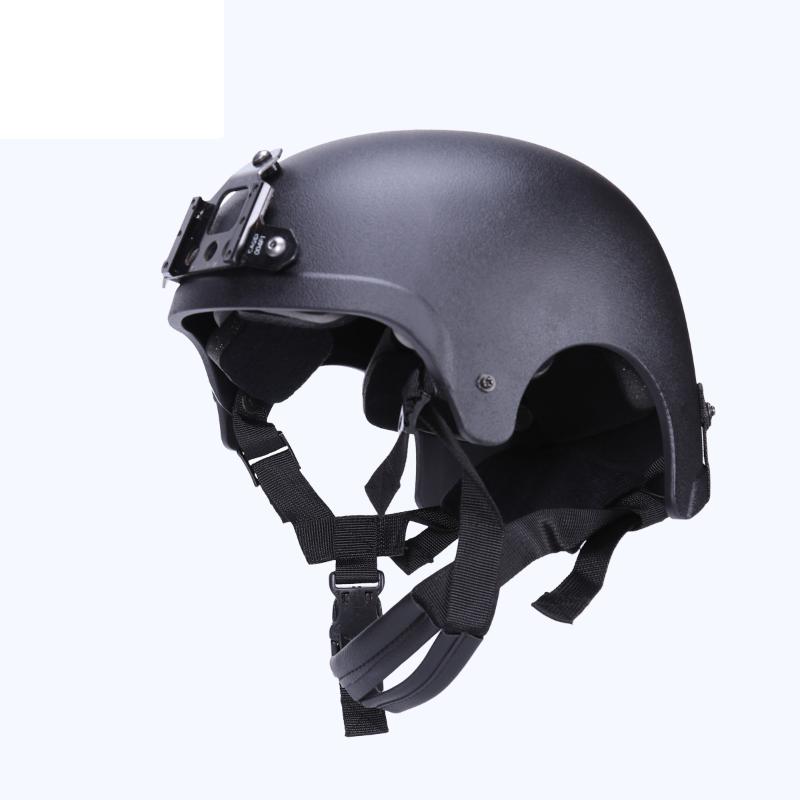 

IBH Tactical Adjustable CS Field Helmet Outdoor Combat Wargame Paintball Helmets NVG Mount Side Railway Tan BK, Black