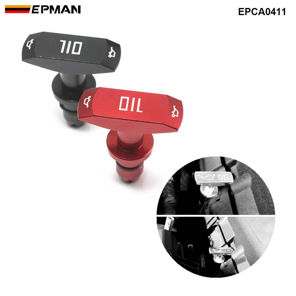 

EPMAN Billet aluminium Car Oil Dipstick Pull Handle Auto Replacement Engine Oil Handle For Ford Mustang GT V8 GT500 EPCA0411
