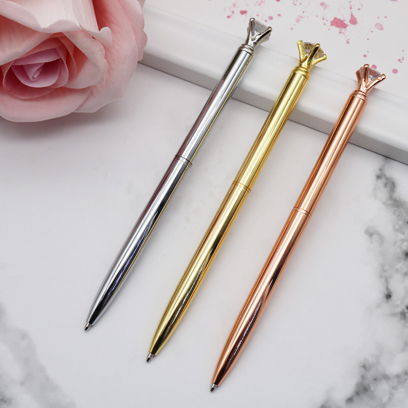 Diamond Ballpoint Pen Ball Roller Pen Smart Gift Back to School Office Stationery Provide LOGO Customized WJ099-image-484137855