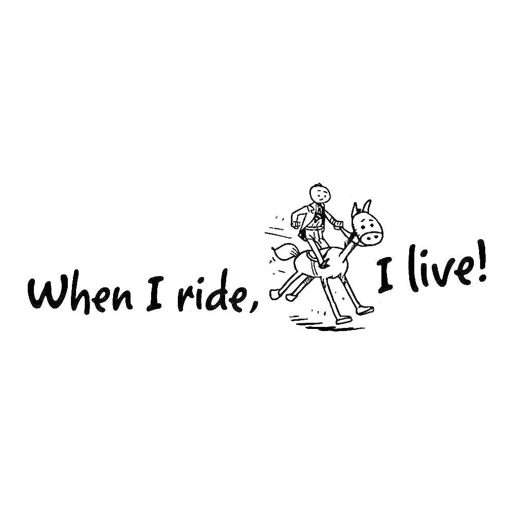 

17*5.3cm WHEN I RIDE I LIVE Sticker Decal Outback Funny Car Window Bumper Novelty JDM Drift Vinyl Decal Sticker, Color