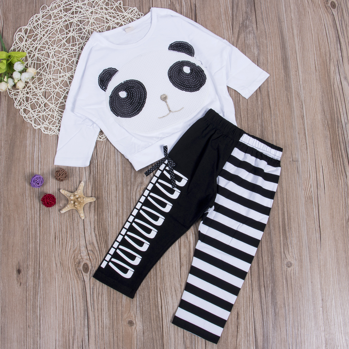 baby panda outfit set