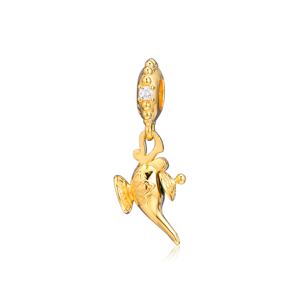 2019 Selling Real 925 Sterling Silver Jewelry bright magic lamp Dangle Charm Beads Fits European Pandora Bracelets Necklace for Women Making-image-466890697