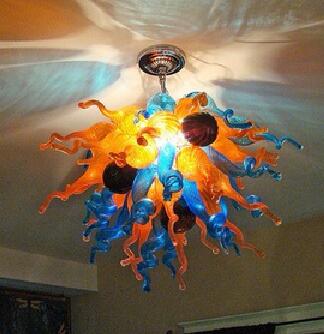 

LED Pendant Lamps Lights Home Decoration Colored Art Chandeliers Europe Style Hand Blown Glass Ball Chandelier Lighting