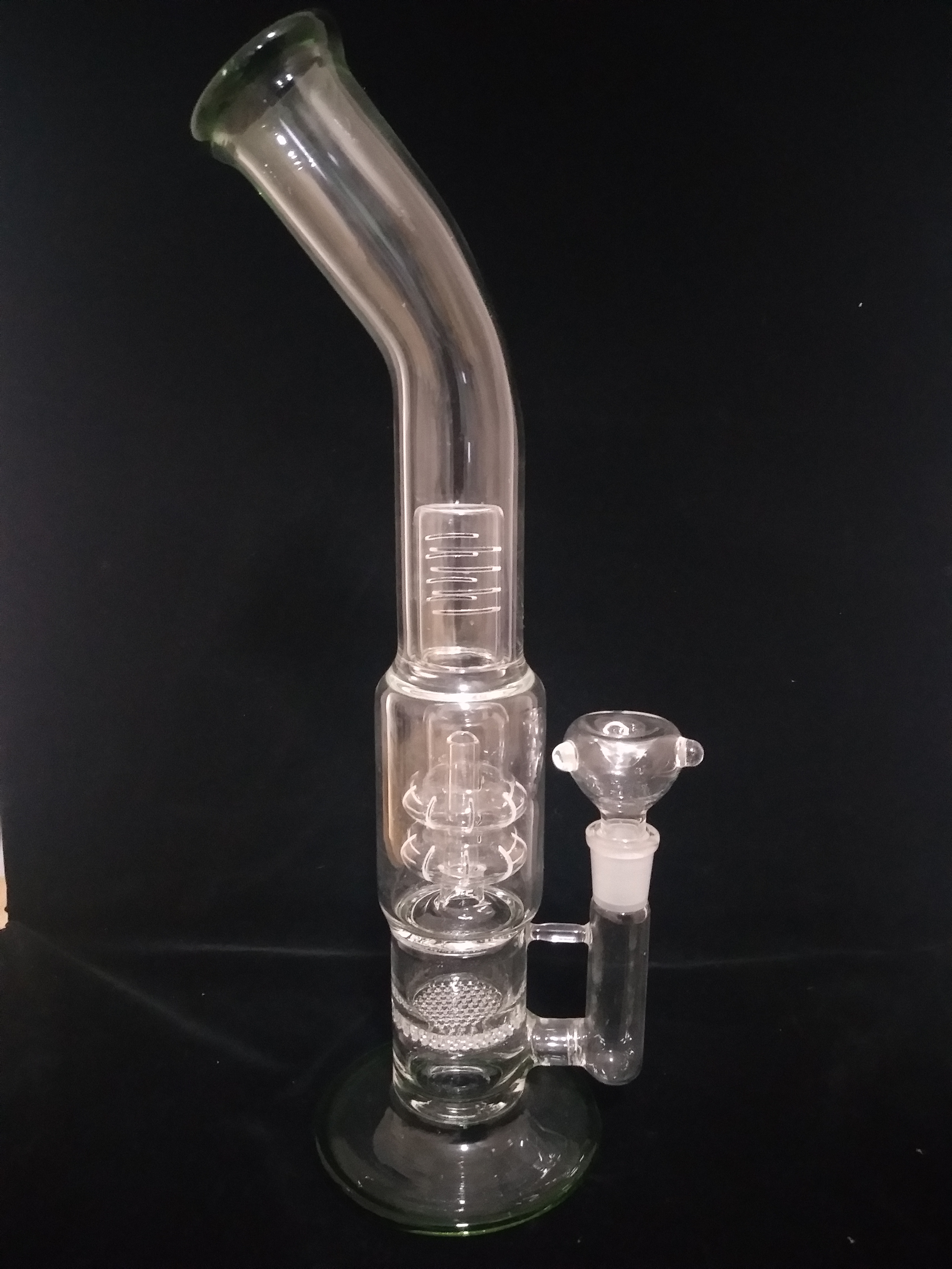 

glass bong water pipe Transparent glass pipe high 38 cm, tube jointsize; 18 mm