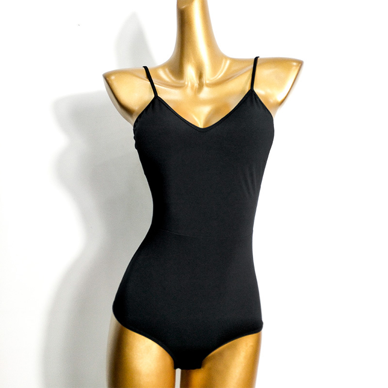 

Latin Dance Top Women'S New Suspenders Bodysuit Rumba Cha Cha Samba Tango Salsa Dancing Clothes Lady Latin Practice Wear DN6186, Black