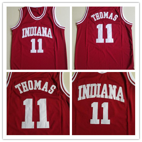 

Mens Indiana Hoosiers Isiah Thomas College Basketball Jersey University 11 Isiah Thomas Jerseys Mesh Red Retro Stitched Top Quality