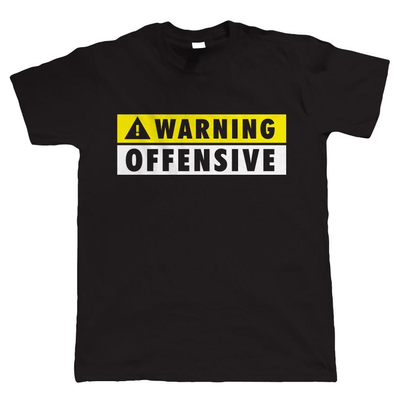 

Warning Offensive Mens Funny T Shirt - Birthday Gift for Dad Him Fathers Day Cotton T-Shirt Fashion Free Shipping High Quality, Red