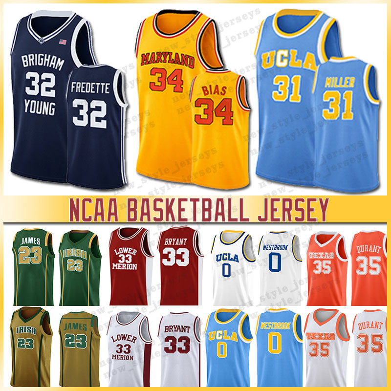 

32 Jimmer Fredette 34 Len Bias Westbrook NCAA 23 Lebron Jersey Brigham Young Cougars 30 curry 3 wade University Basketball Jerseys Miller, Men