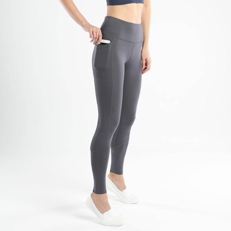 

New High Waist Yoga Pants Yoga Clothes Hip Stretch Exercise Leggins Sport Women Fitness Pants Seamless Quick-drying Tight, Black