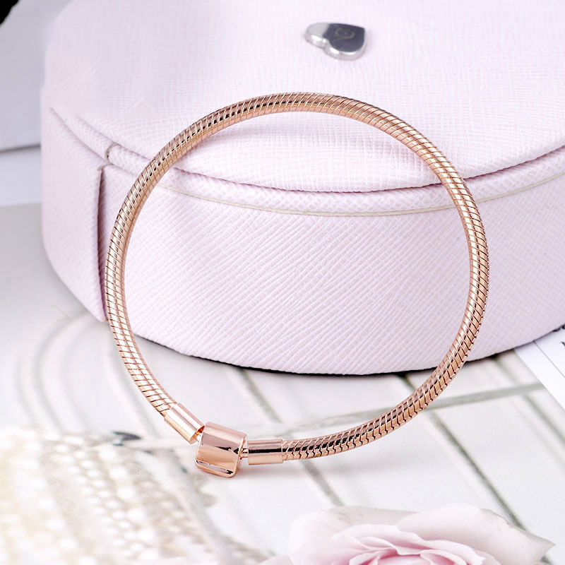 

Other Bracelets Real 925 Sterling Silver Daisy Chain, Snake Bone Bracelet Fit European Charm Women Jewelry