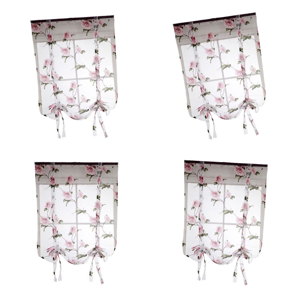 

set of 4 flowers tulle voile window curtain panel curtains curtains