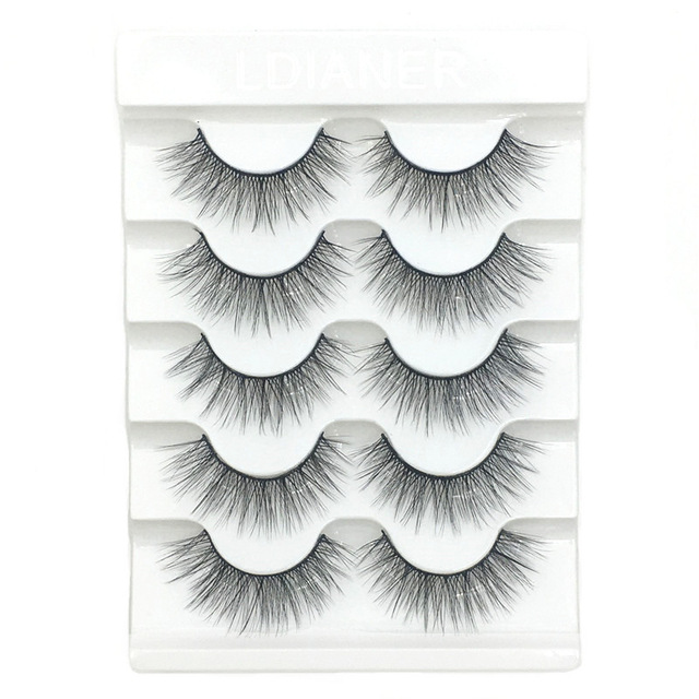 

5 pairs 3d lashes faux mink eyelashes hand-made soft hair fluffy false eyelashes thick 3d mink lashes extension supplies