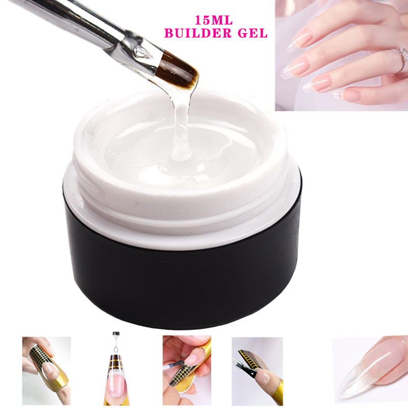 

15ML Builder Gel Nail Polish Clear Nail Gel Varnishes For Art Designed Top Coat Primer Soak off Semi Permanent UV, Mj54