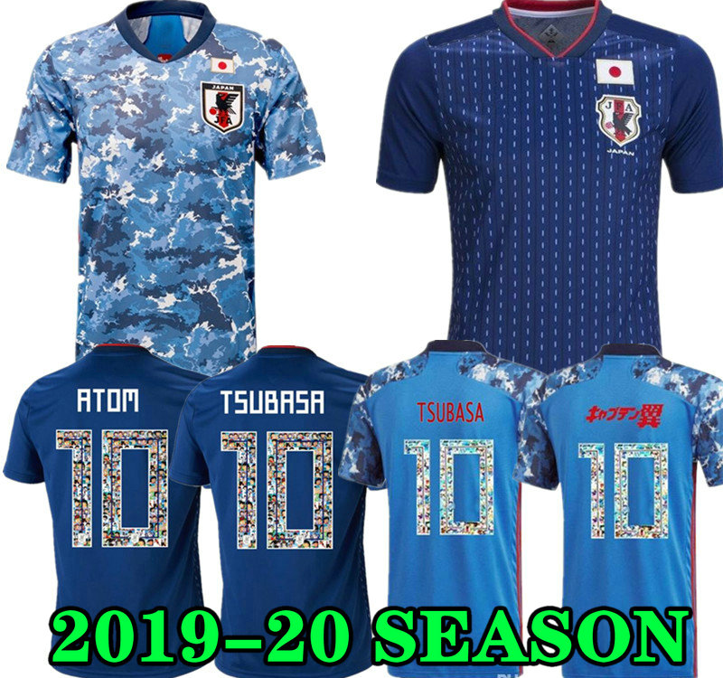 

2019 2020 Japan Soccer Jersey Captain Tsubasa Japan Home blue soccer Shirt #10 ATOM 19 20 football uniform TOP QUALITY, World cup home tsubasa