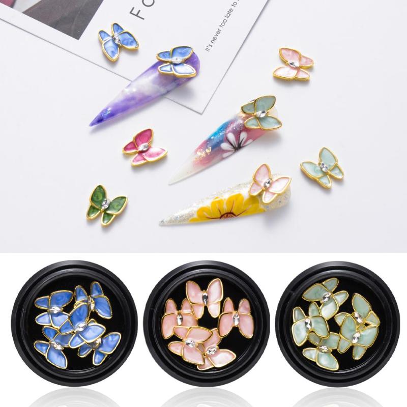 

3D Rhinestones For Nail Butterfly Jewelry Shinny Holographic Nail Art Decorations Manicure Zircon Diamonds Accessory