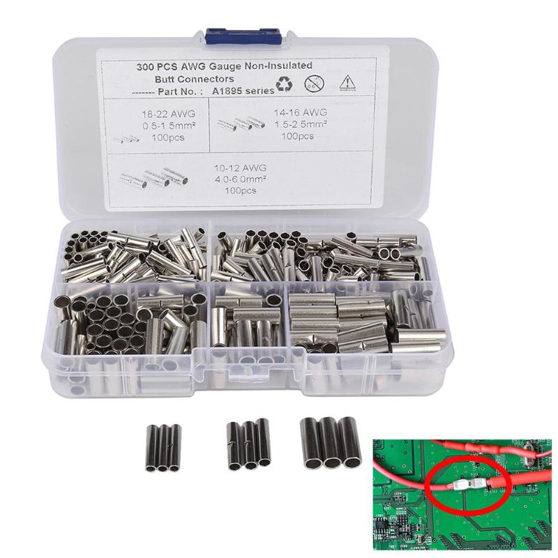 

Automobile 300pcs/set for Ships and Automobiles Uninsulated Wire Ferrule Cable Crimp Terminal Non-Insulated BuConnectors Kit car