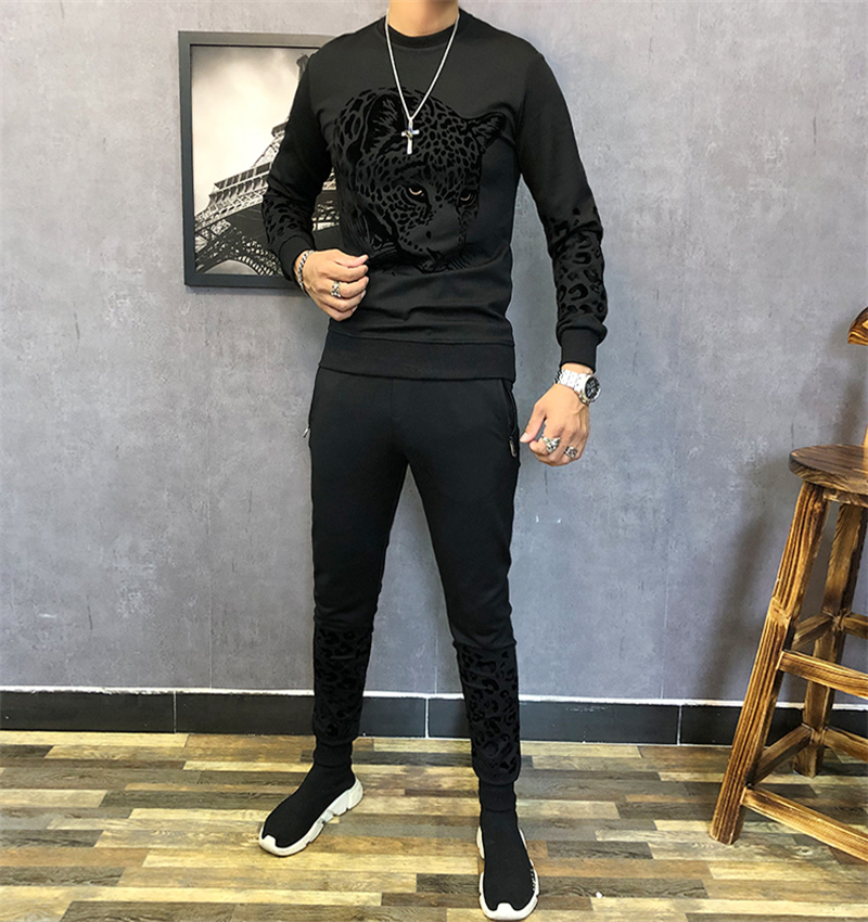 mens leopard tracksuit