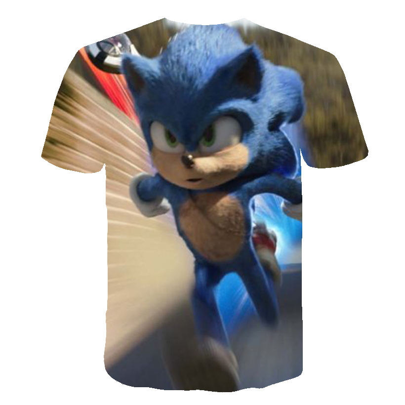 

2020 Children's T-shirt for Boys T Shirt Car polyester Tops Child T-shirts for Girls Kids Boy Tshirt sonic the hedgehog T-shirt, White;black