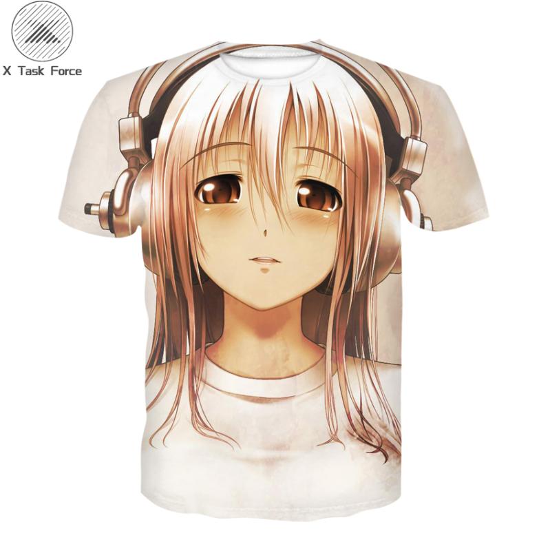 

Summer anime series T-shirts 3D T-shirts Casual Hip-hop Men' Men' tops and women, Black