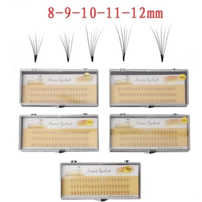 

1 Set 0.07 C 5D Beauty Women Girls False Eyelashes Wave Individual Eyelash Extension Mink Black Soft False Eye Lashes