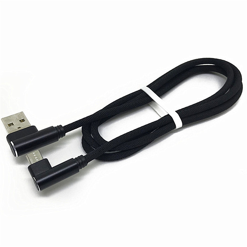 

USB A Cable Braided to Reversible Micro Compatible Fast Charge, Black