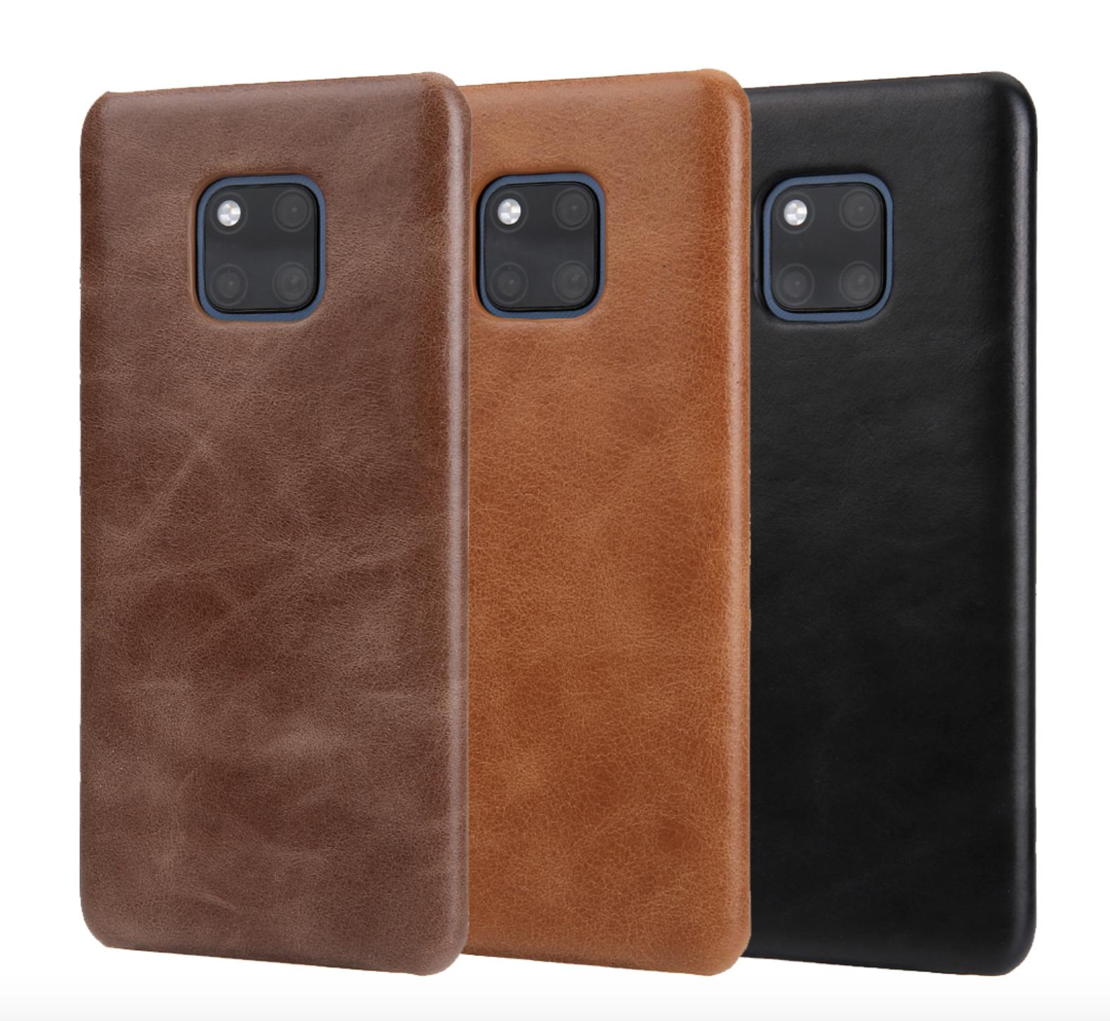 

Frosted Leather Hard Back Phone Case Cover Luxury Protective Matte Cases For Huawei Honor V10 mate 10 10pro 20 20pro 20X P20 P20 pro, Dark brown