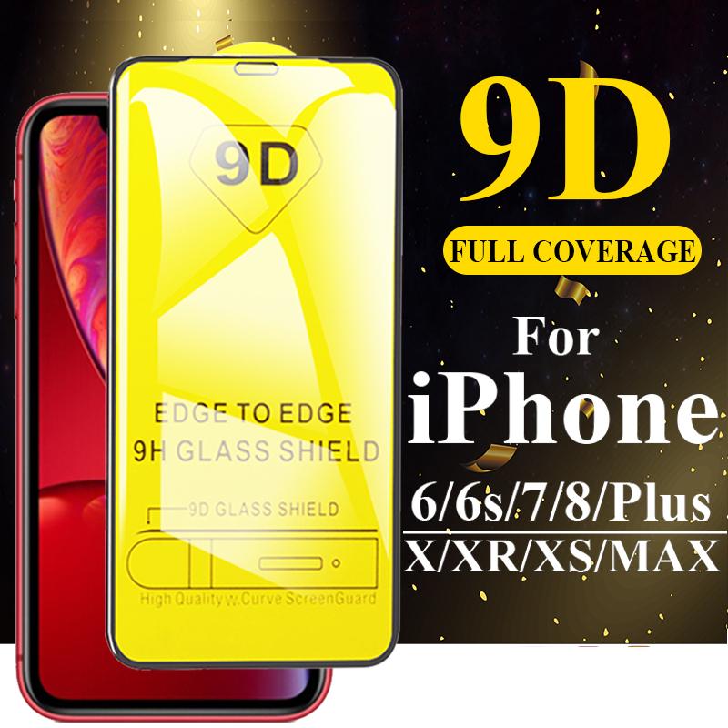 

9D Screen Protector For Phone 8 7 6 Plus Protection Glass 9H full Tempered Glass On The For Phone 11 Pro Max X XR XS Max
