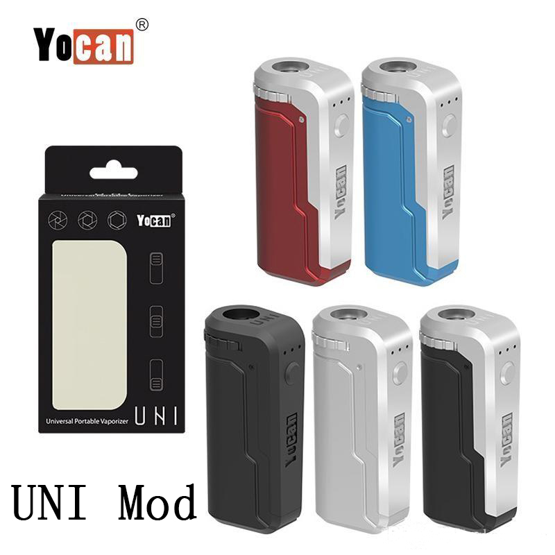 

Authentic Yocan UNI Box Mod 650mAh Preheat VV Variable Voltage Battery Fit All 510 Cartridge With Magnetic Adapter For Thick Oil Cartridges