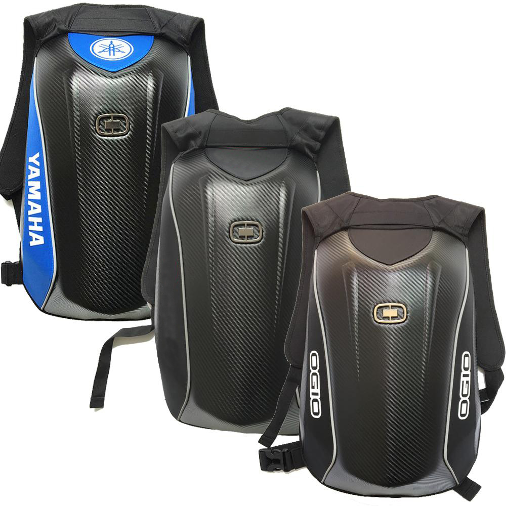 Moto Noir Fibre de Carbonee Coquille Dure Grande Capacit/é Sac /à Dos Moto Casque Sac R/éfl/échissant Voyage Sac
