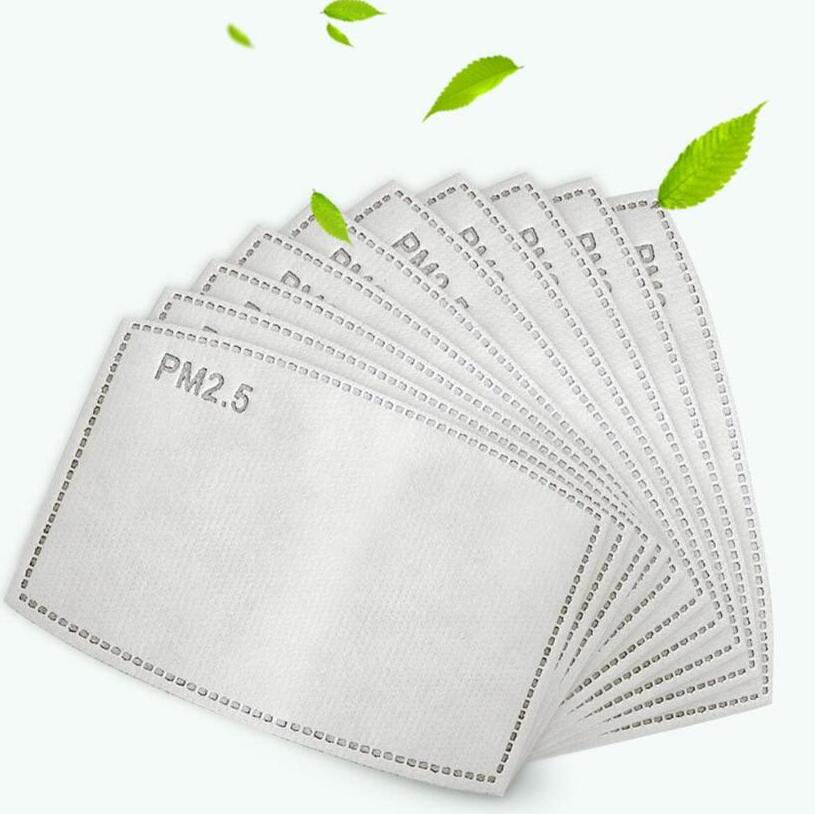 PM2.5 Filter for Mask Anti Haze Mouth Mask Replaceable Filter-slice 5 Layers Non-woven Activated Carbon Filter face Masks Gasket In stock!!!-image-536547408