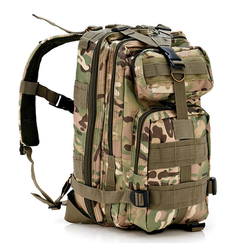 

25-30L Tactical Backpack Waterproof Camping Hiking Hunting Backpack Outdoor Trekking Rucksack Climbing Bag Men Women, Black