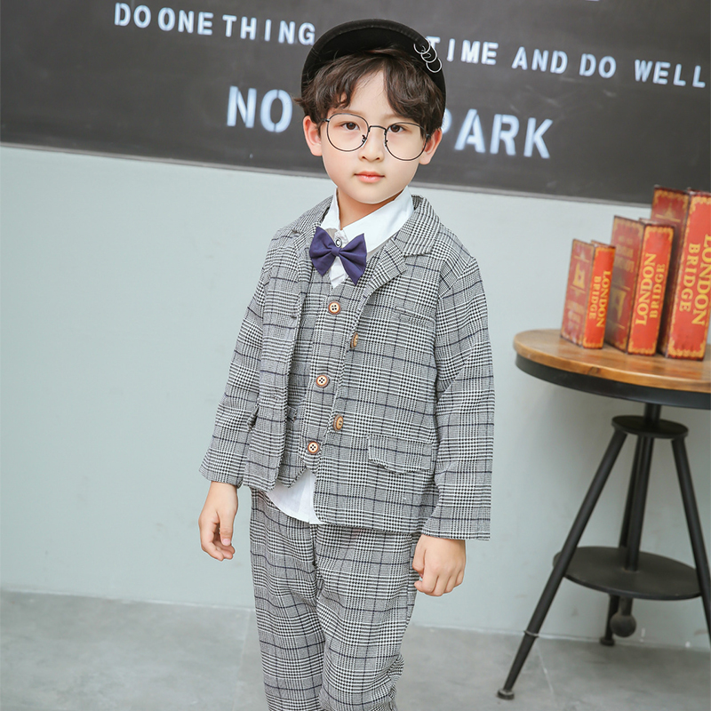 

New Arrival Boys Blazers England Style Boy Suits Kids Outfits -6T, Gray