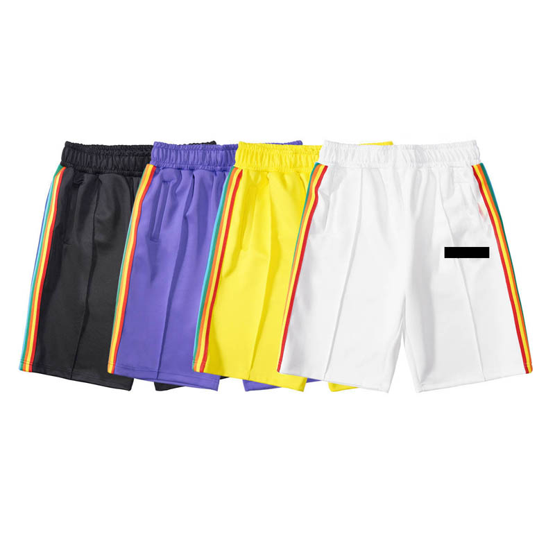 

2020 New Fashion HipHop LUXURY shorts casual beach pants training pants sports shorts side edge color stripe Lettershorts letter printing, White;black