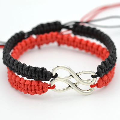

Couple Infinity Charm Bracelets Handmade Woven Rope Chain Bracelet Bangle for Women Men Trendy Jewelry Gift Pulseira Feminina