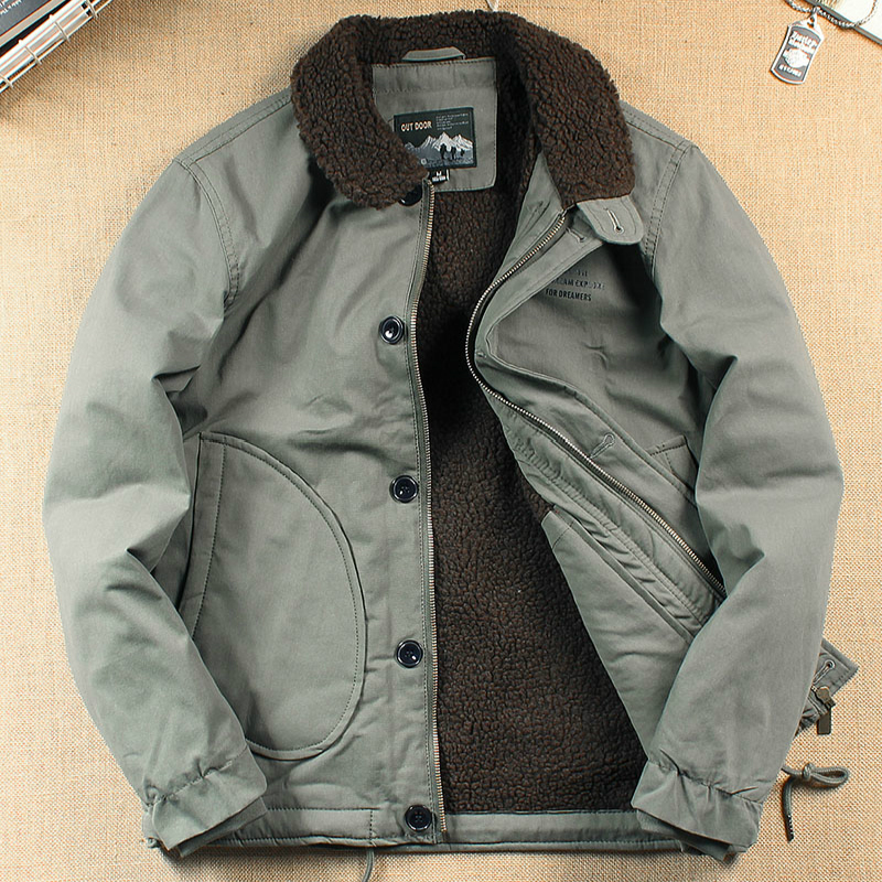 

Winter Wool Warm Men Padded jacket jacket, Khaki