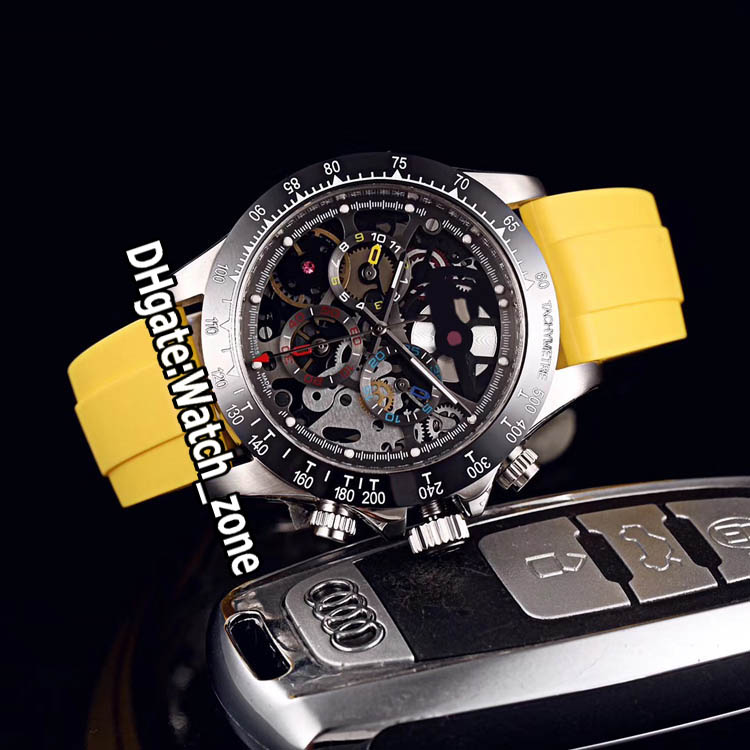 

New Artisans De Geneve Skeletonised "La Montoya" 116520 Automatic Mens Watch Ceramic Bezel Steel Case Yellow Rubber Sapphire Watch_Zone, Ro-e114 (3)