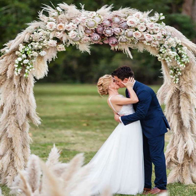 

10PCs/lot Real Natural reed flower dried flower wedding party take a photograph decoration DIY Romantic Dried Bouquet Home Decor, 30-40cm