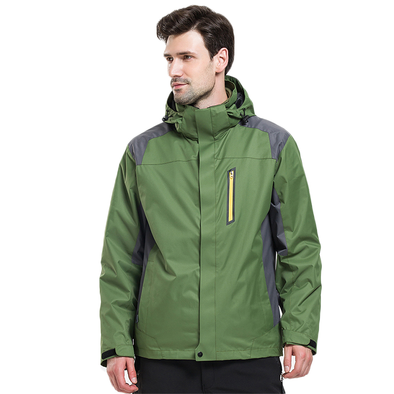 

Climbing jacket for men Winter thermal thicken Outdoor Sports travel camping double layer Windproof waterproof Winter coat, Black